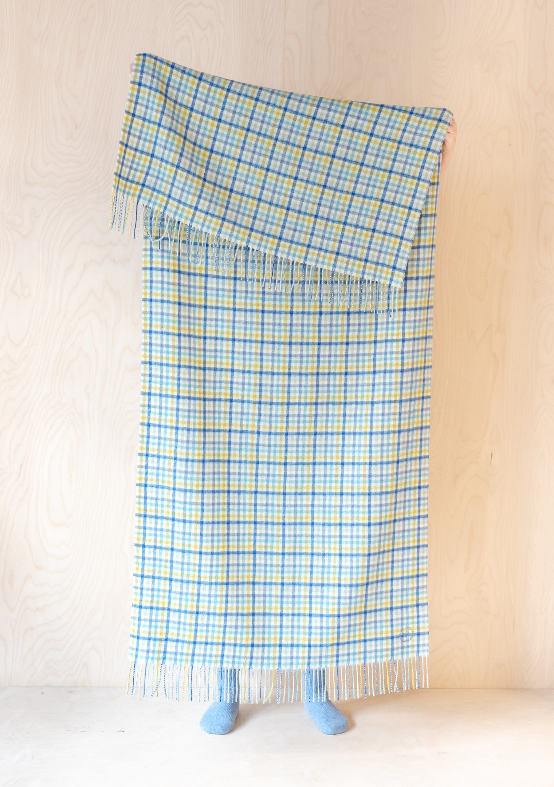 Lambswool Kids Blanket in Seaside Gingham TBCo