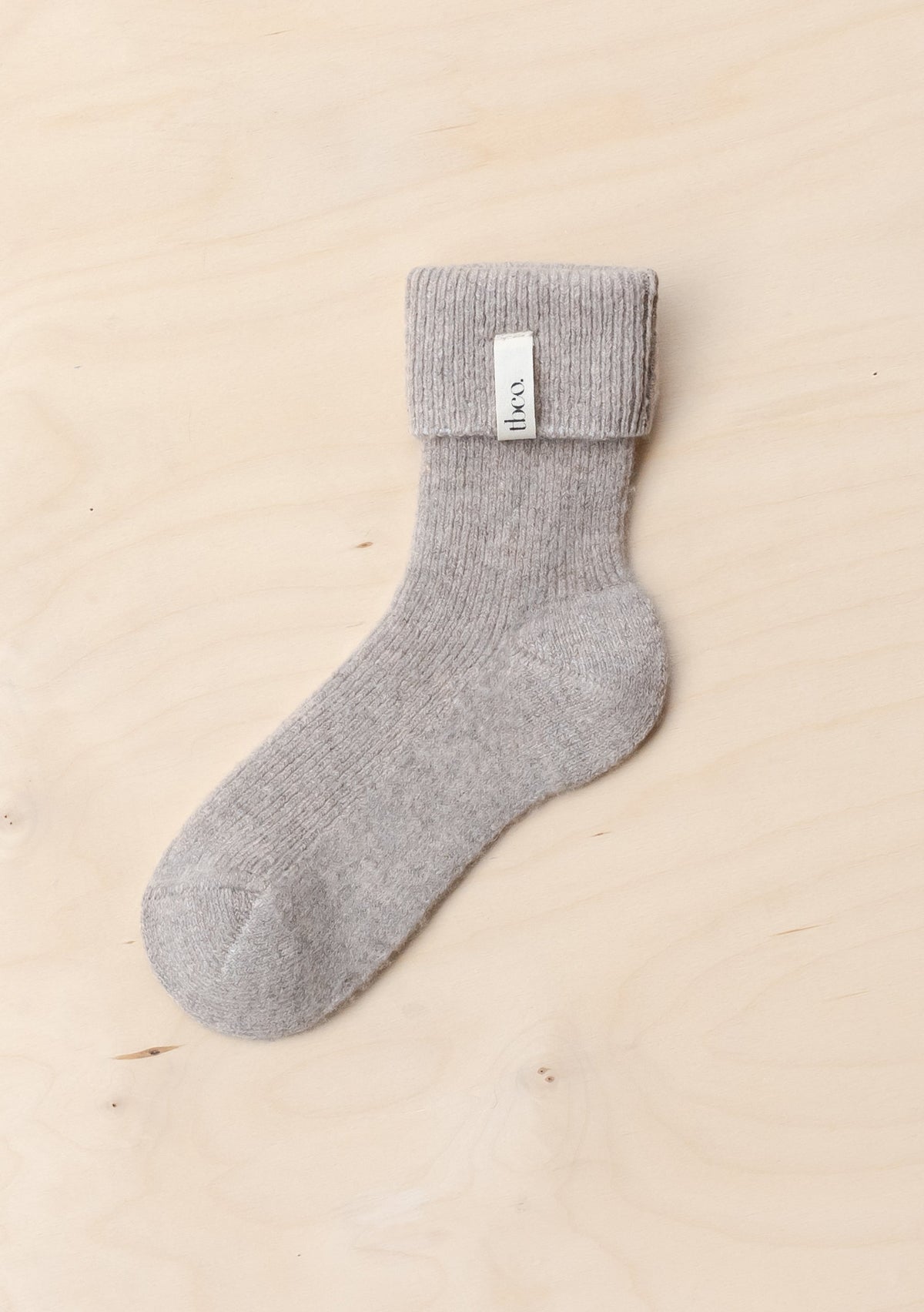 Cashmere And Merino Socks In Oatmeal Melange Tbco