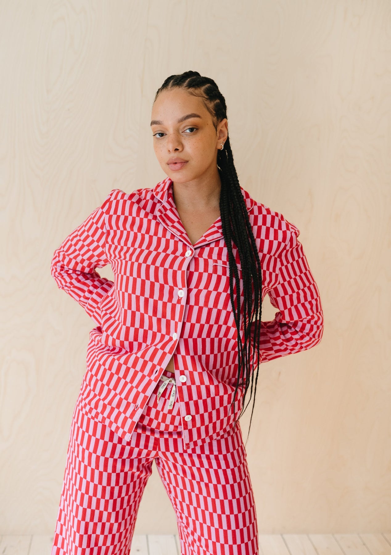 Chequered pyjamas best sale