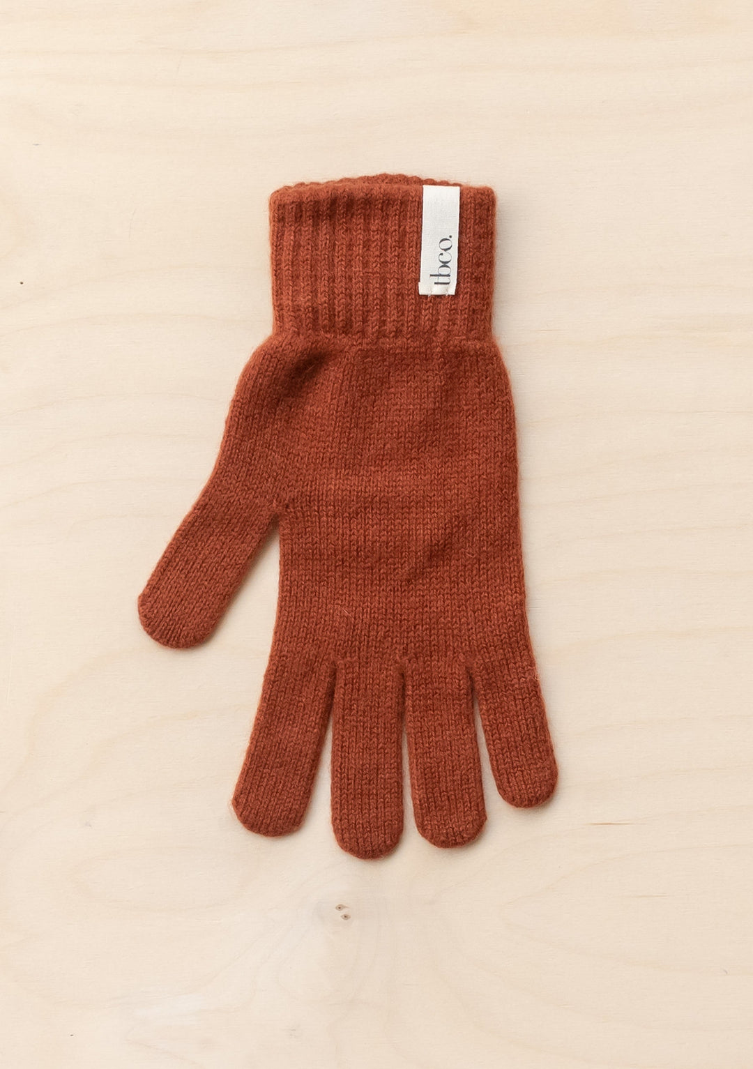 Men's Cashmere & Merino Gloves in Rust