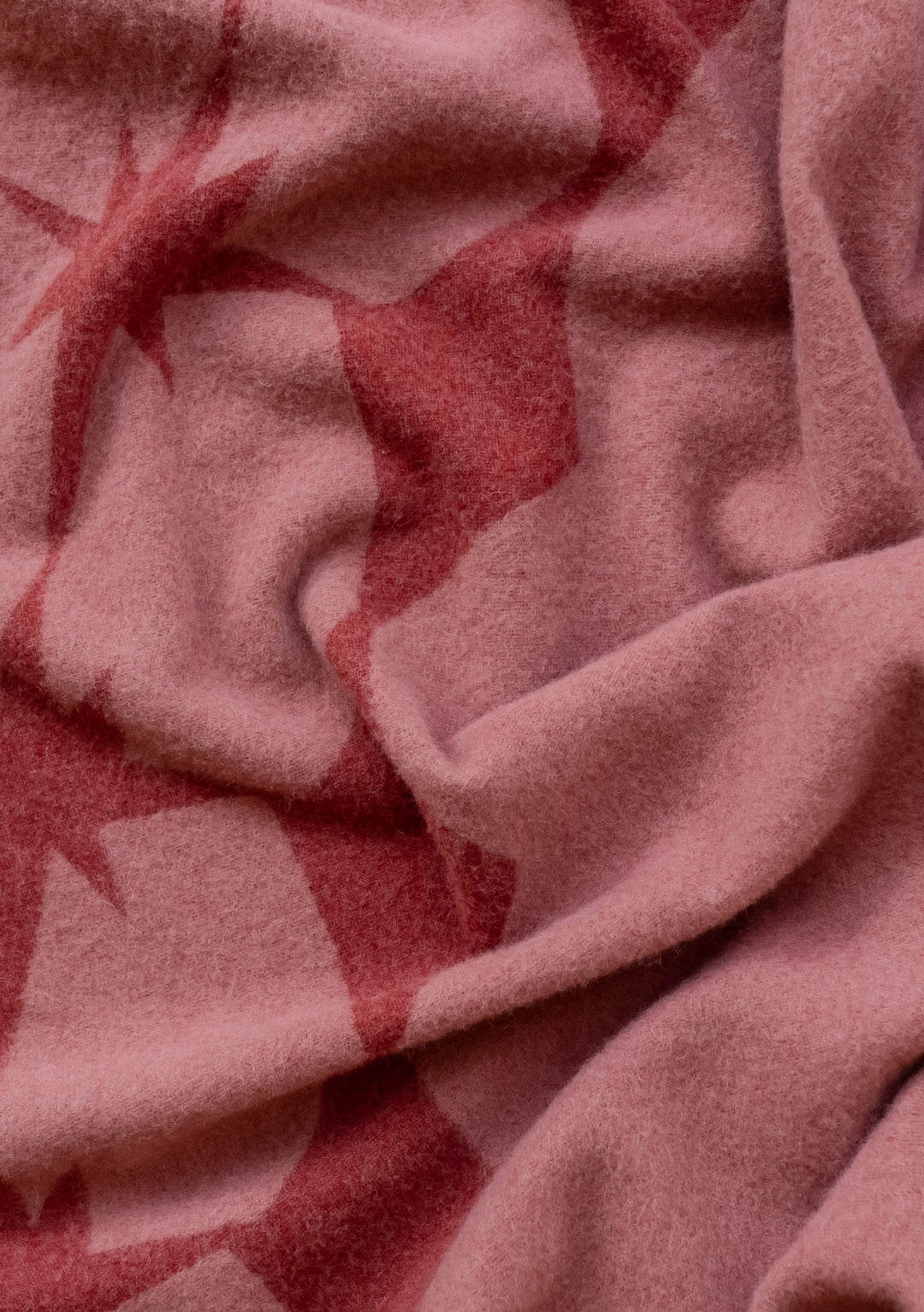 Lambswool Blanket in Reversible Pink Celestial