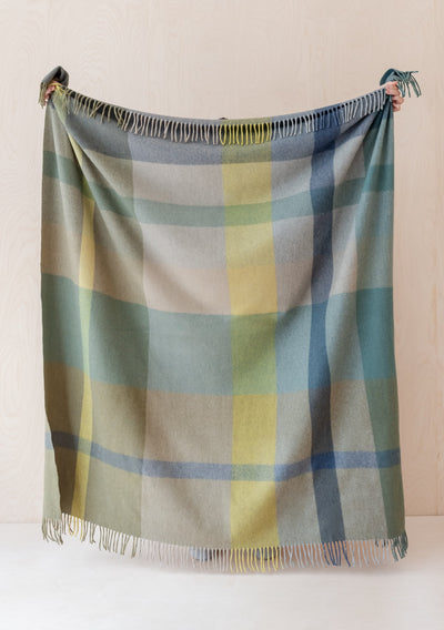 Recycled Wool Blanket in Willow Herringbone Check – TBCo