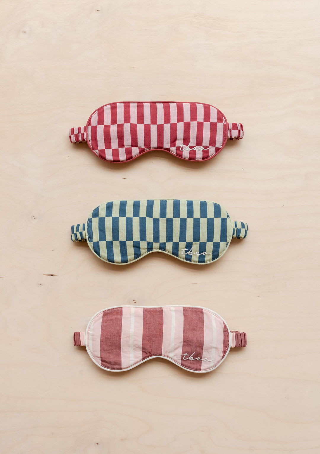 Sample Sale Cotton Eye Mask in Red Stripe