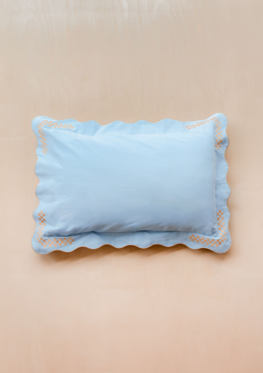 Pair of Cotton & Linen Pillowcases in Blue