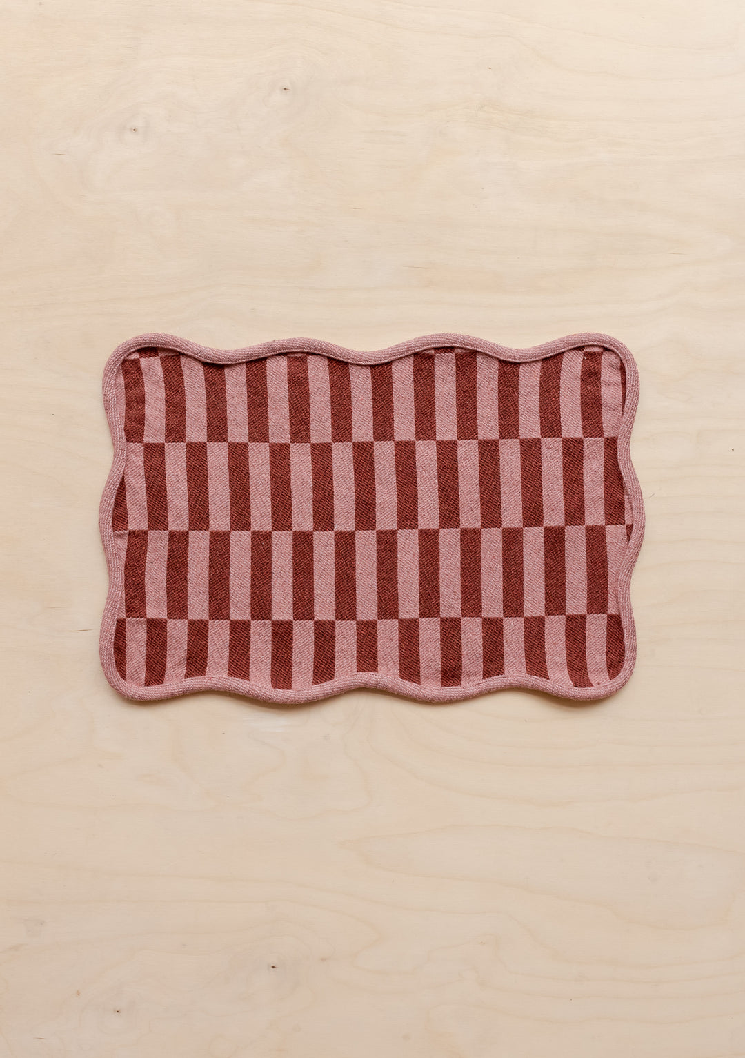 Cotton Placement Set of 2 in Rose Checkerboard