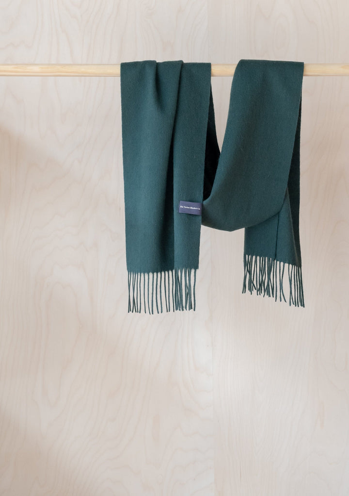 Men's Lambswool Scarf in Forest