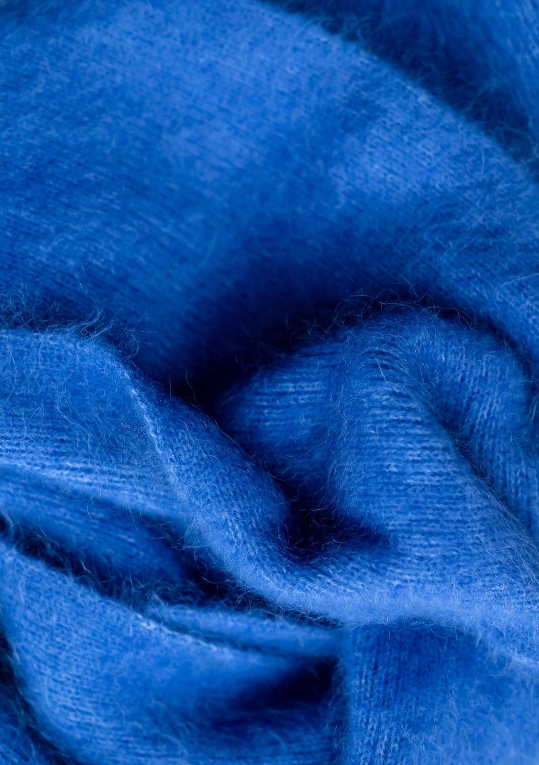 Écharpe en mohair et laine en bleu
