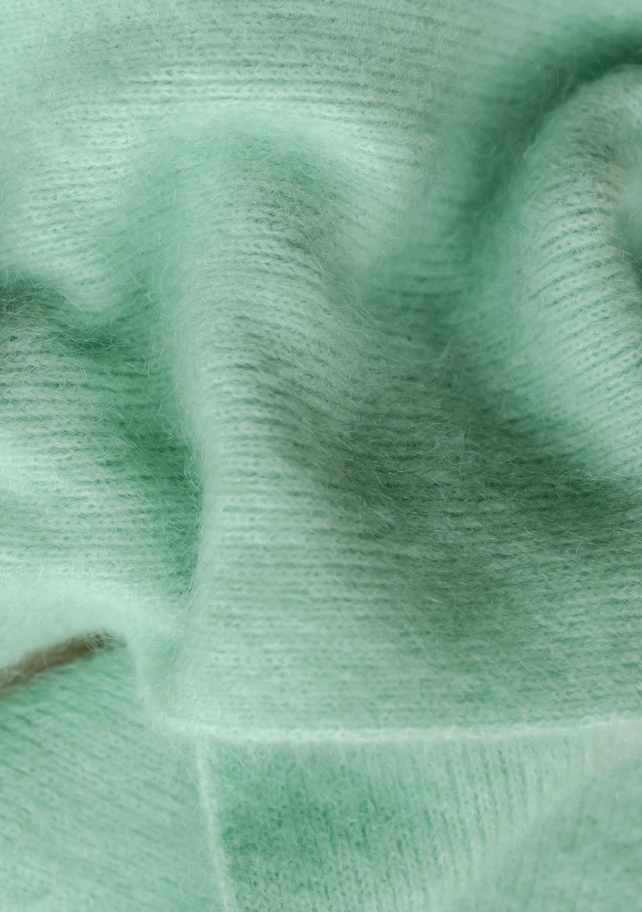 Mohair & Wool Scarf in Mint