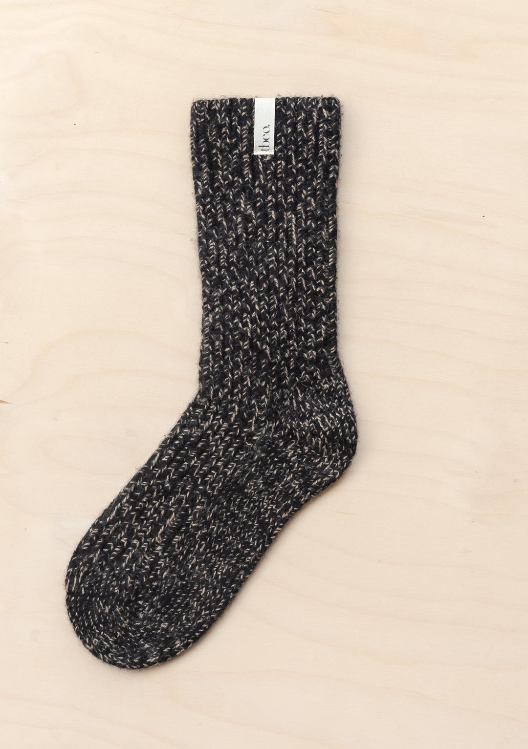 Cashmere & Merino Socks in Black Fleck