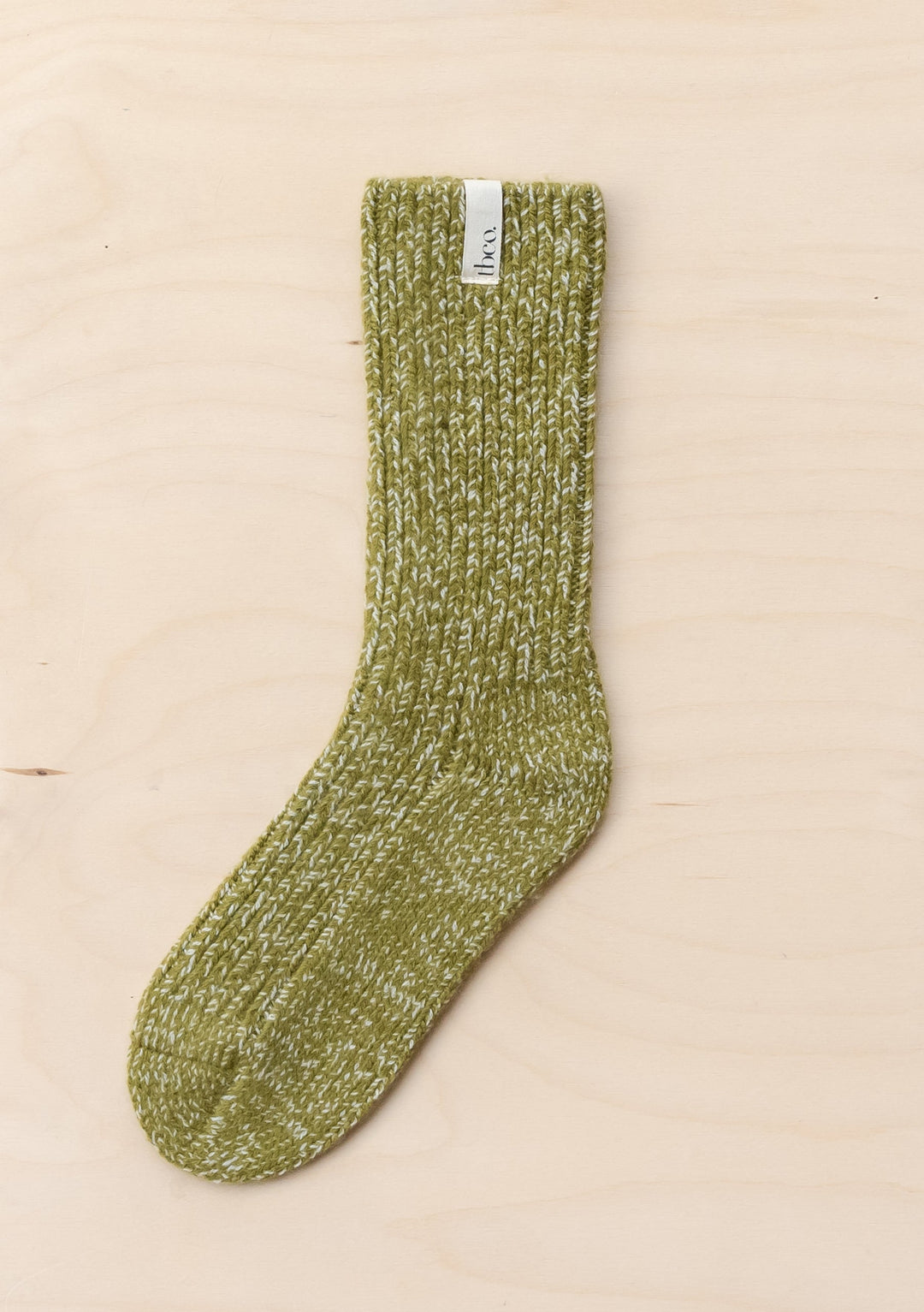 Cashmere & Merino Socks in Olive Fleck