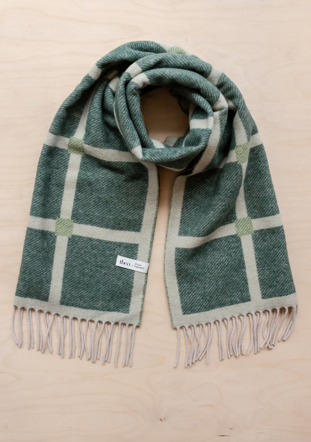 TBCo x Chloe Hayward Scarf in Evergreen Reversible