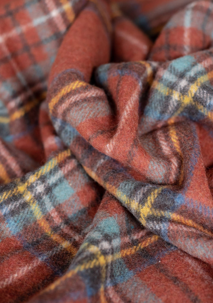 Recycled Wool Extra Large Blanket in Stewart Royal Antique Tartan