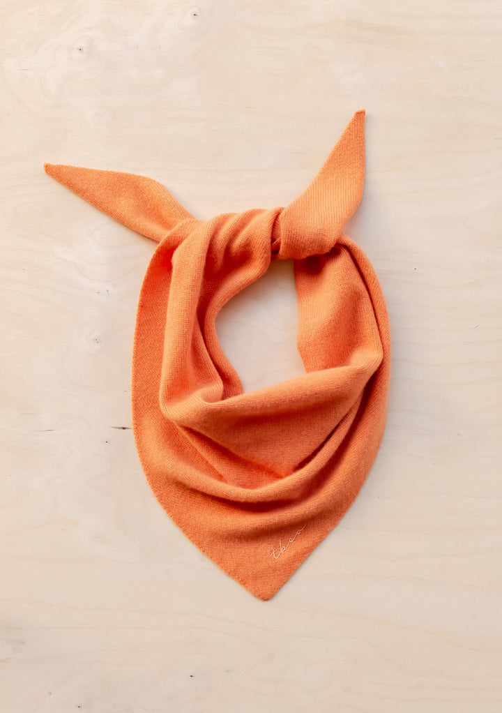 Pre-order Merino Triangle Scarf in Apricot